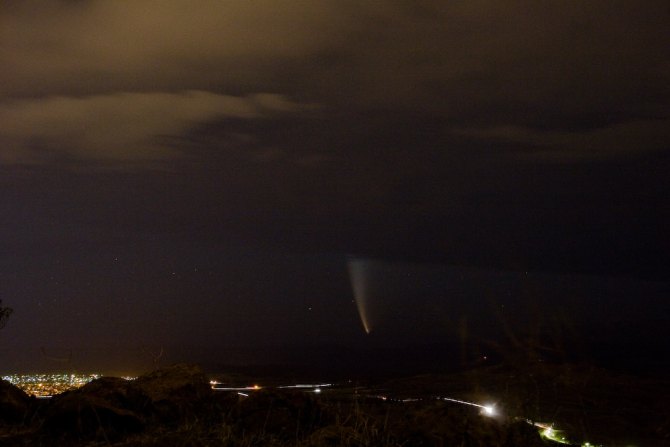 Falling out of clouds