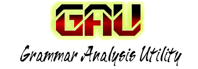 GAU - Grammar Analysis Utility